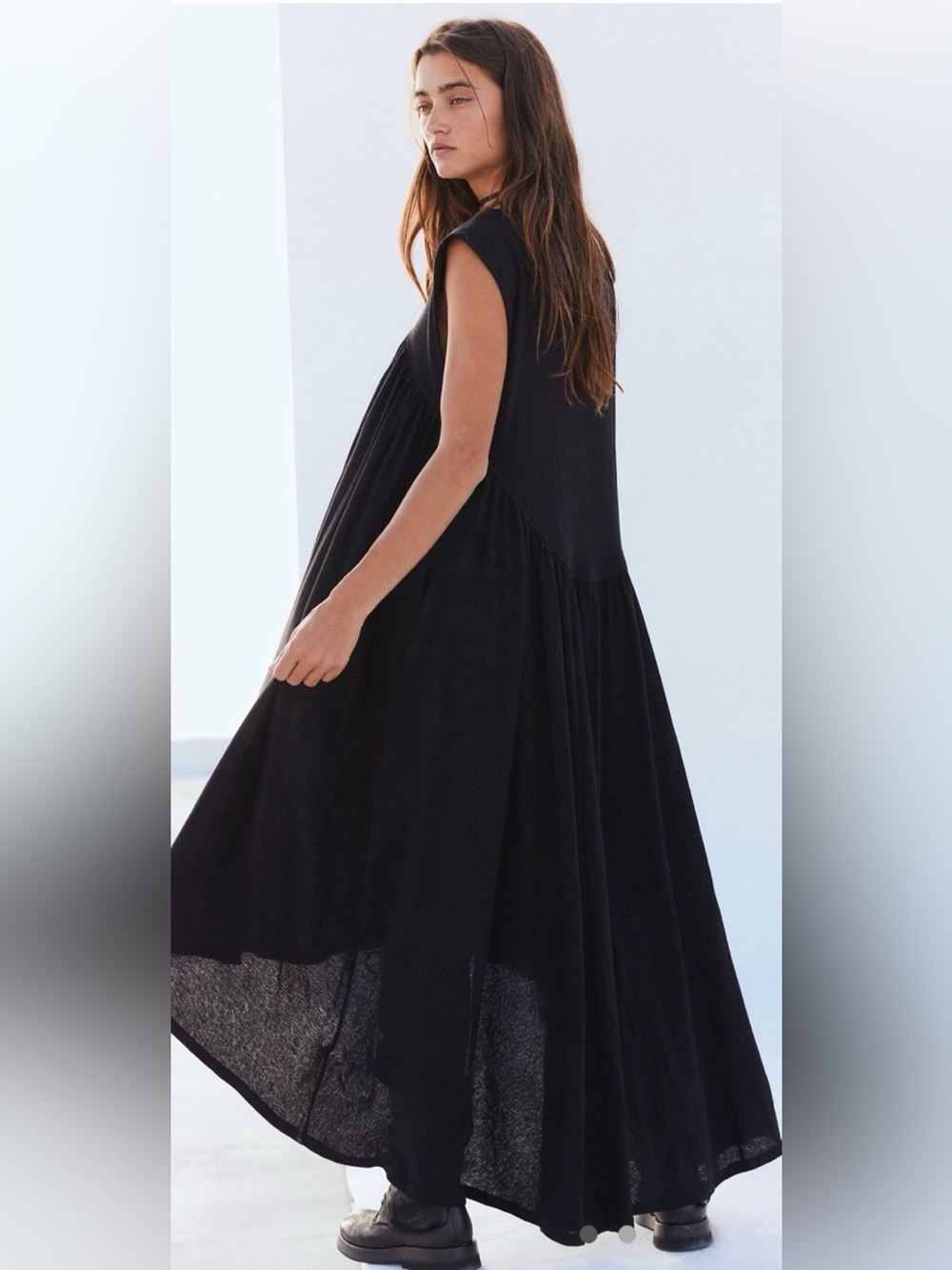 Free People Black Cotton Dress, size S